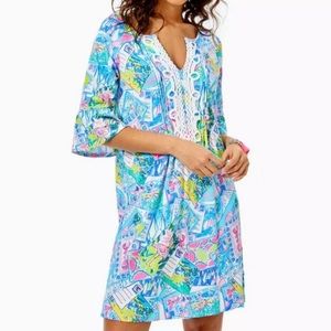 NWT Lilly Pulitzer Krysta dress in Pop Up Which You We’re Here print